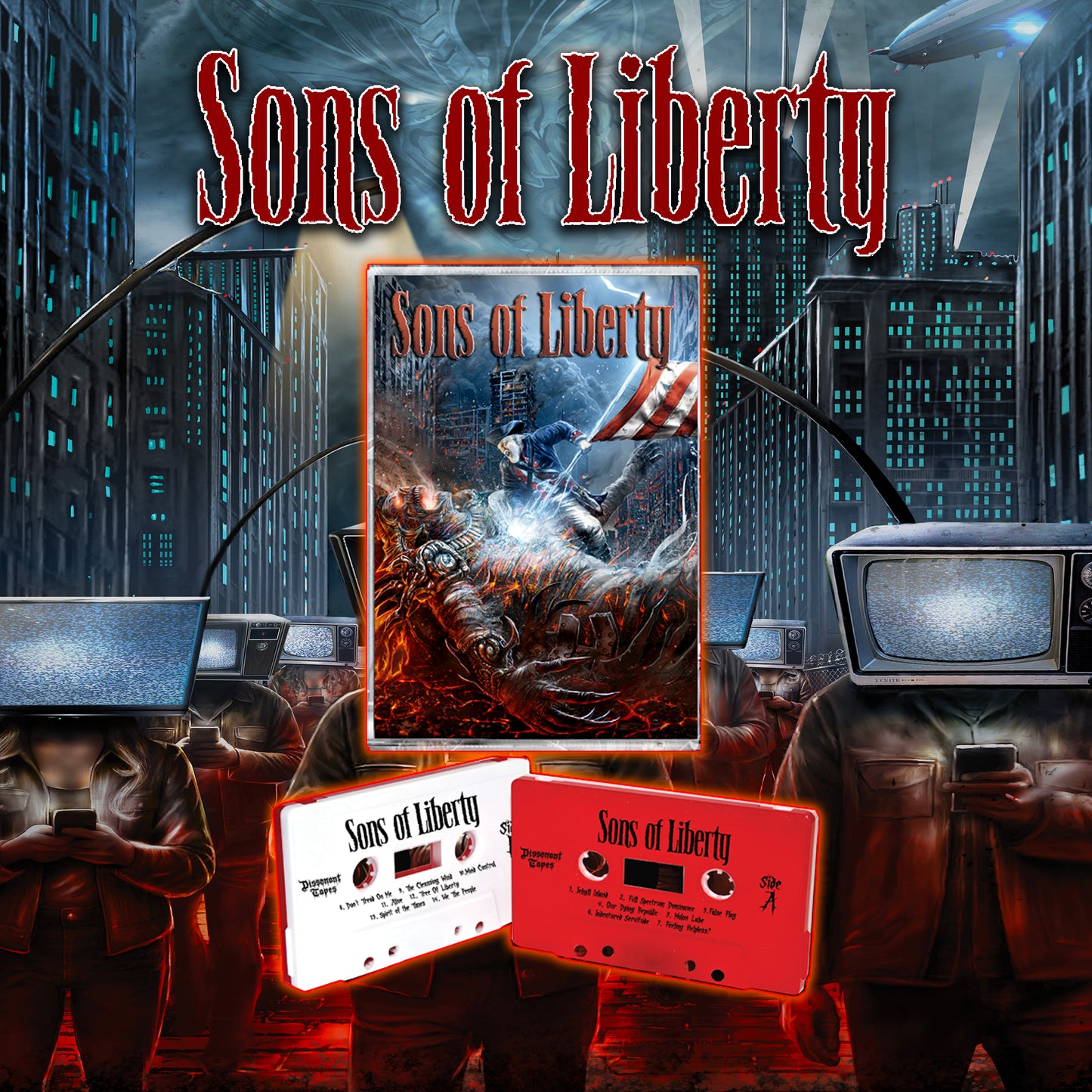LIMITED TO 100 WORLDWIDE -Sons of Liberty (Thought Crimes Volumes 1 & 2) Cassette Tape Exclusive