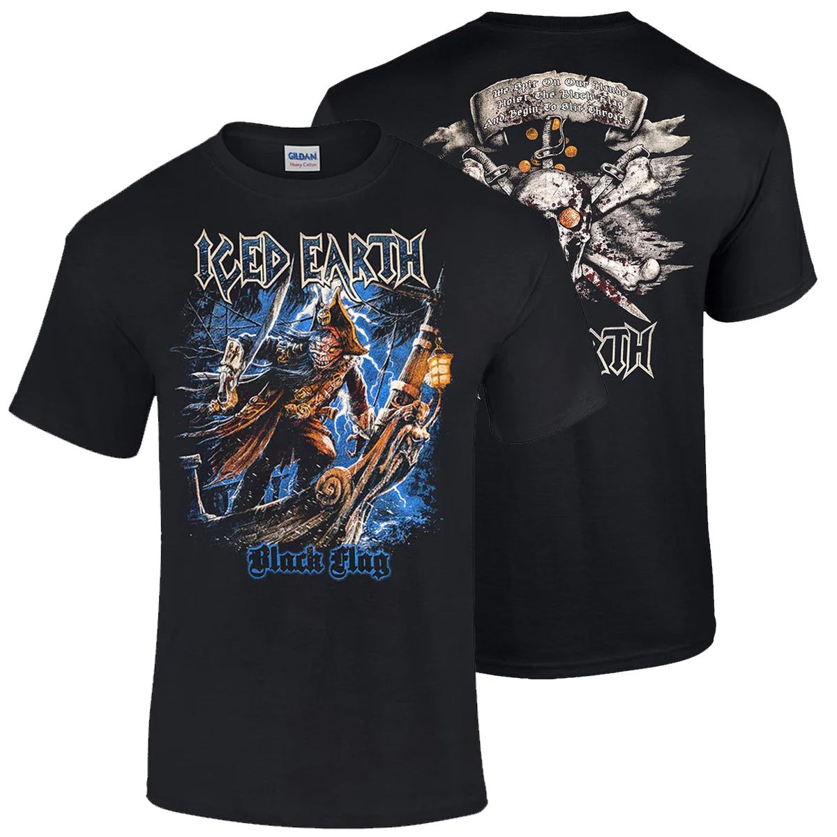 ICED EARTH Black Flag T-Shirt