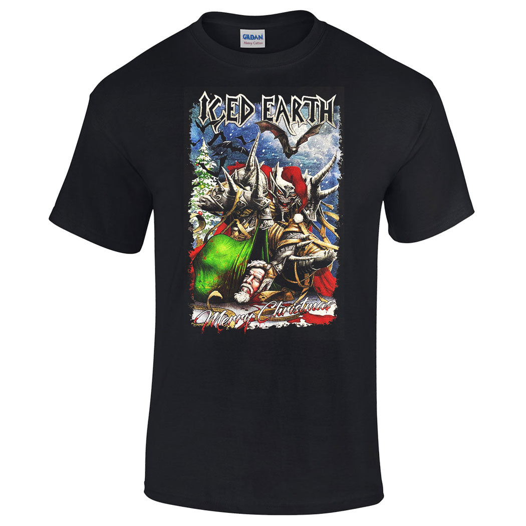 ICED EARTH Santa Claws T-Shirt - Black