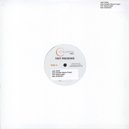 ICED EARTH Schaffer Barlow Project Vinyl LP Test Pressing - Black