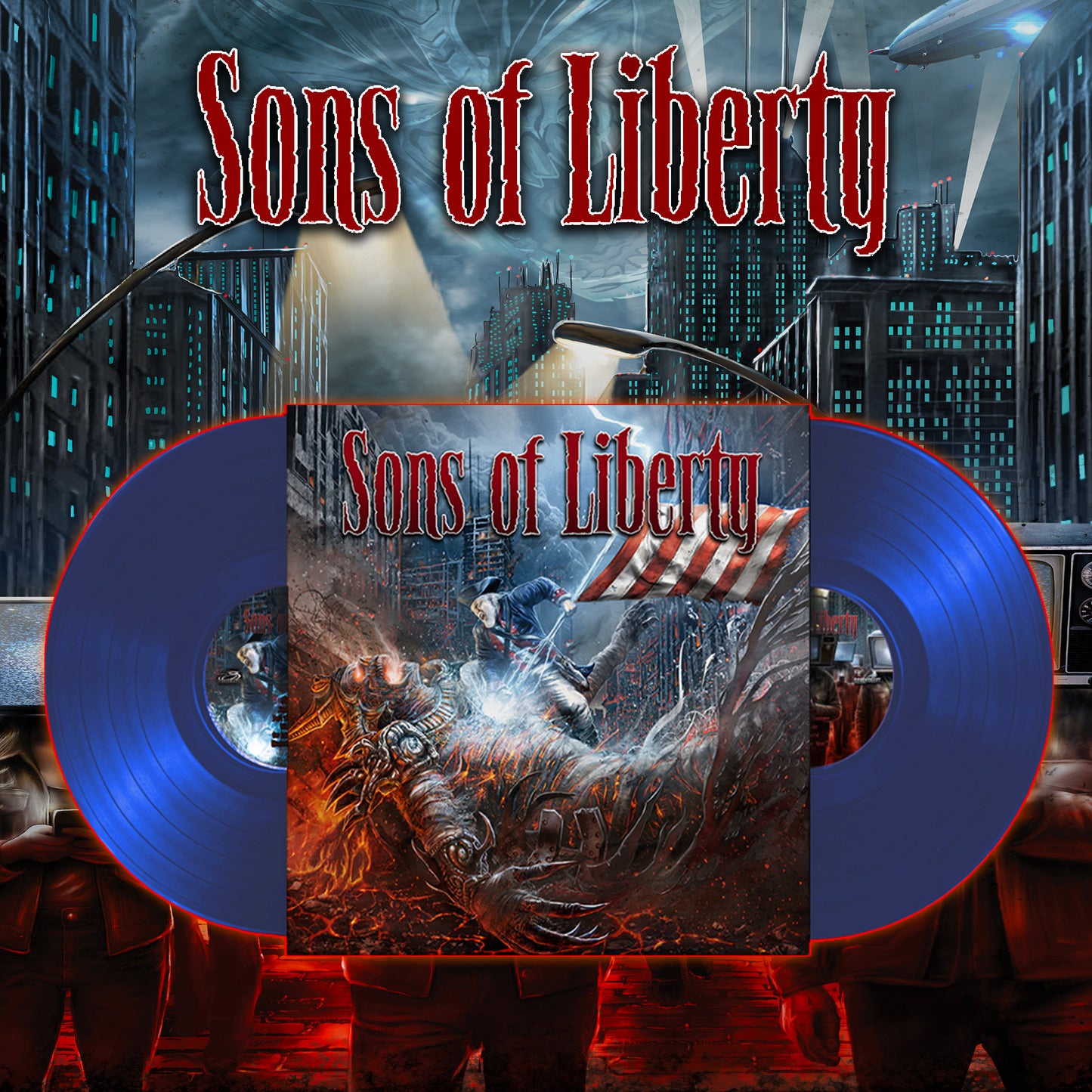 LIMITED TO 500 WORLDWIDE - Sons of Liberty (Thought Crimes Volumes 1 & 2) Vinyl - Transparent Blue