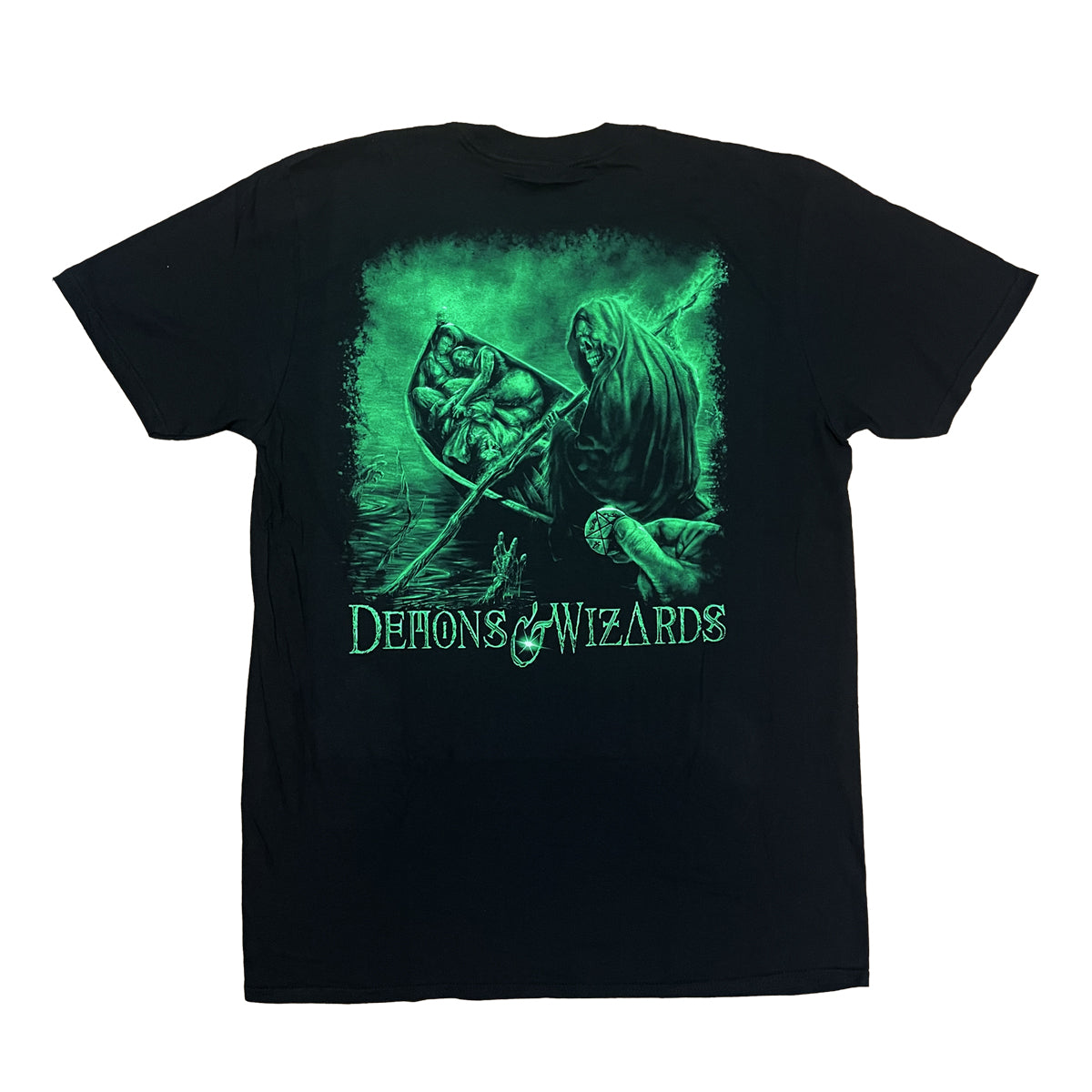 DEMONS & WIZARDS Demons & Wizards III GRN Print T-Shirt