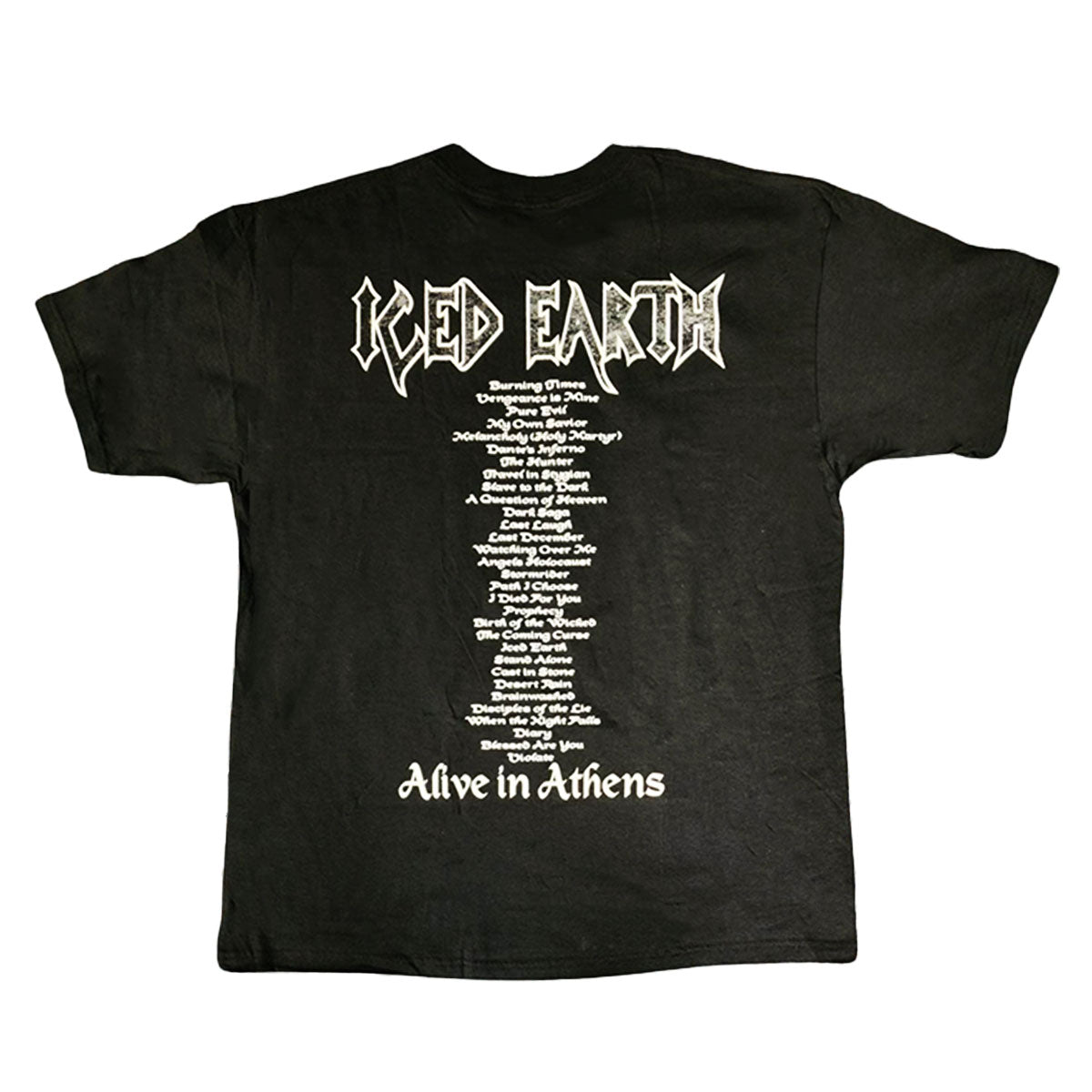 ICED EARTH Alive in Athens Album Back T-Shirt