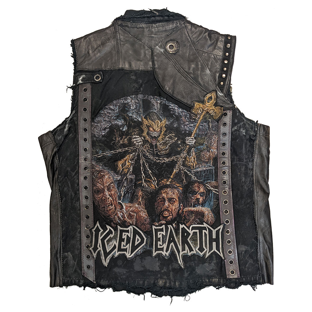 ICED EARTH Stage-Worn Plagues of Babylon Leather Vest